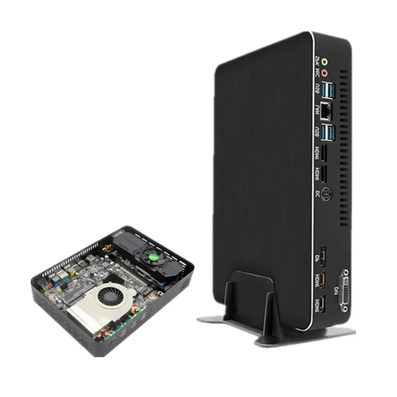 Мини ПК Intel i3 9100F/I5 9400F/i7 8700 6 ядер нитей Nvidia GTX 1050 4 Гб игровой компьютер 2 * DDR4 HDMI 0 1 DP DVI
