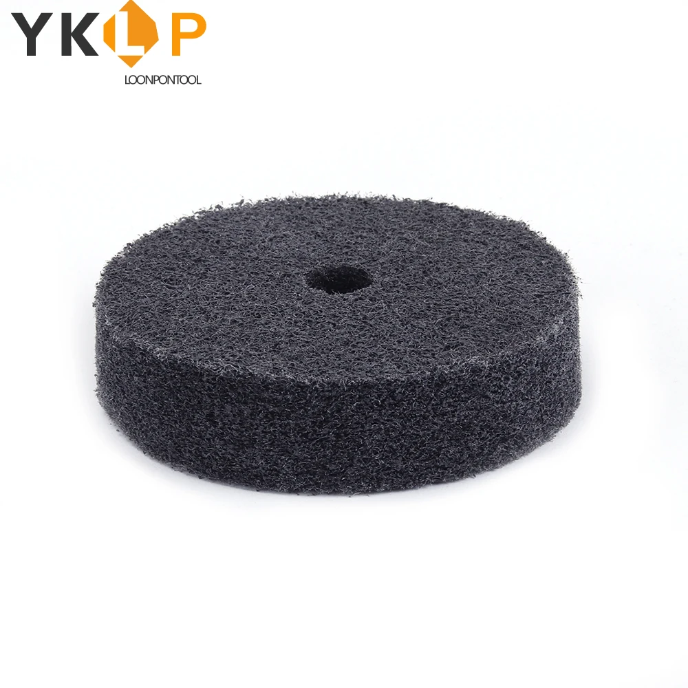 

9P 100mm Nylon Fiber Polishing Wheel Non-woven Unitized Wheel for Automotive Metal Abrasive Cleaning 10Pcs/Set 100x16x12mm 10p