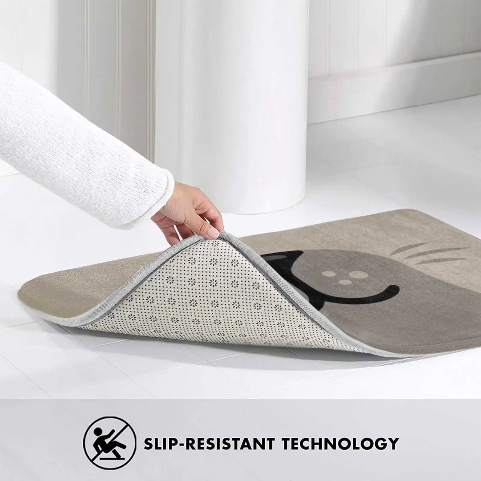 Милый Кот 3D мягкий нескользящий коврик для ванной комнаты ковер животных Аниме