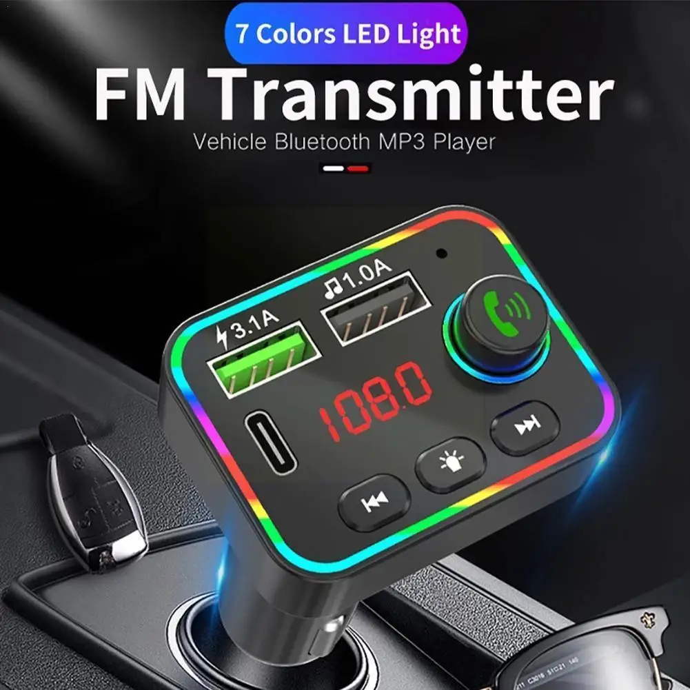 

VR Bluetooth 5.0 Car Fm-zender MP3 Audio Player Wireless Met Snel 3.1A USB Handsfree Pd Opladen F4T5