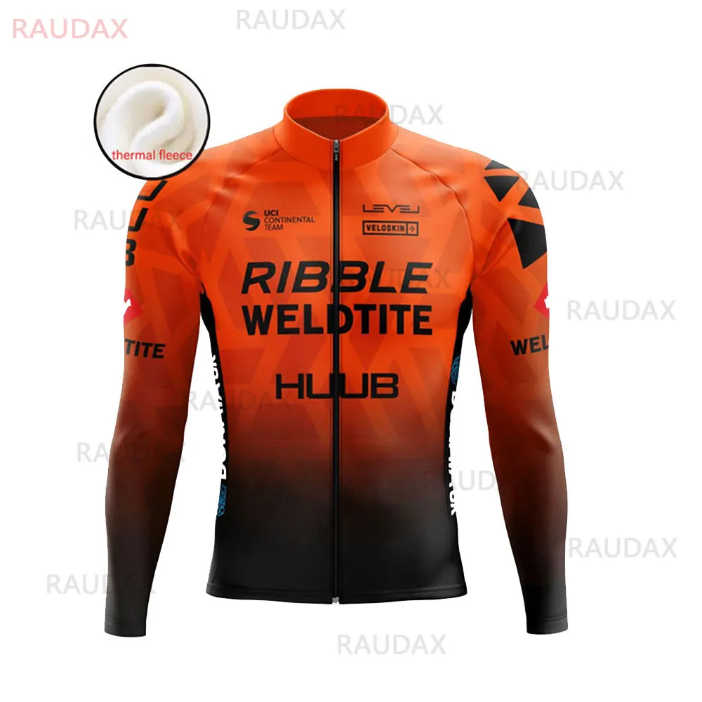 

2021 Winter Warm Cycling Jersey HUUB Pro Team Cycling Jackets Man Thermal Fleece MTB Bicycle Long Sleeves Ropa Maillot Ciclismo