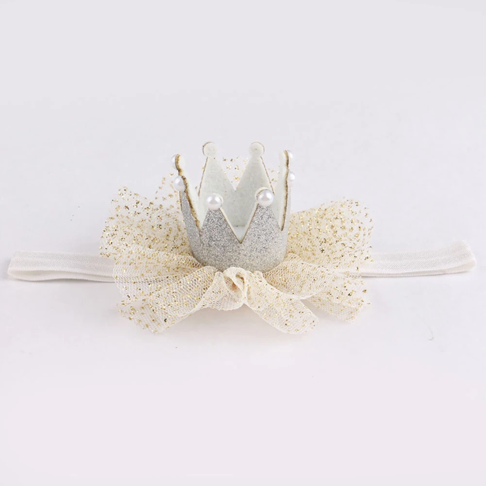 Cute Lace Crown Hair Band for Baby Girls and Toddlers - Headband Accessory with Hair Clips image 5