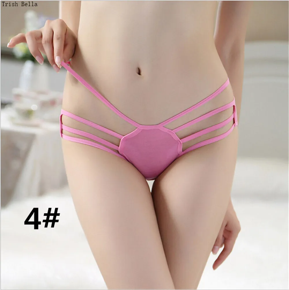 

Новинка, однотонная Бамбуковая нить, бант, треугольник, Женская лента, трусики Танга