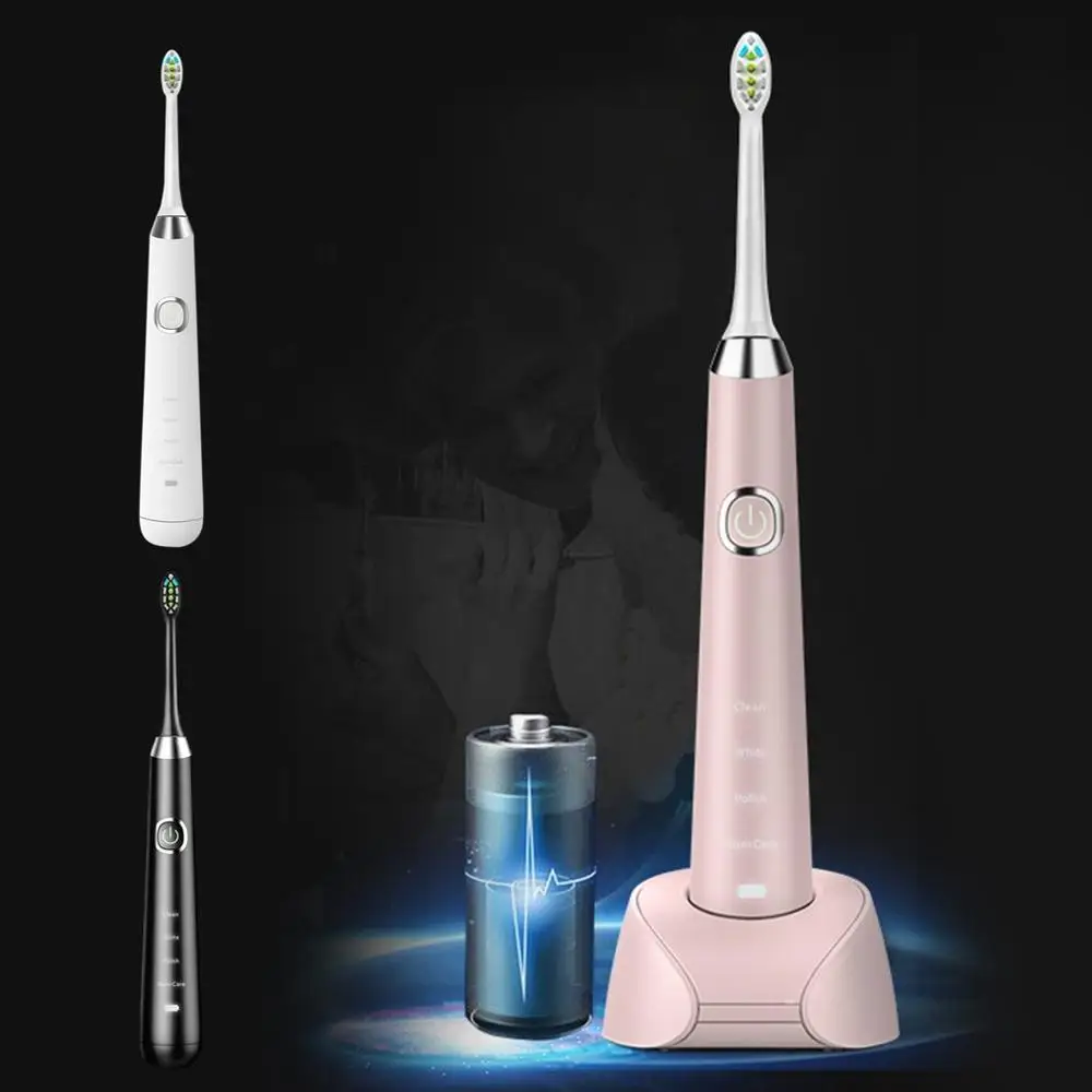 Портативная Умная Автоматическая звуковая электрическая зубная щетка 4 режима
