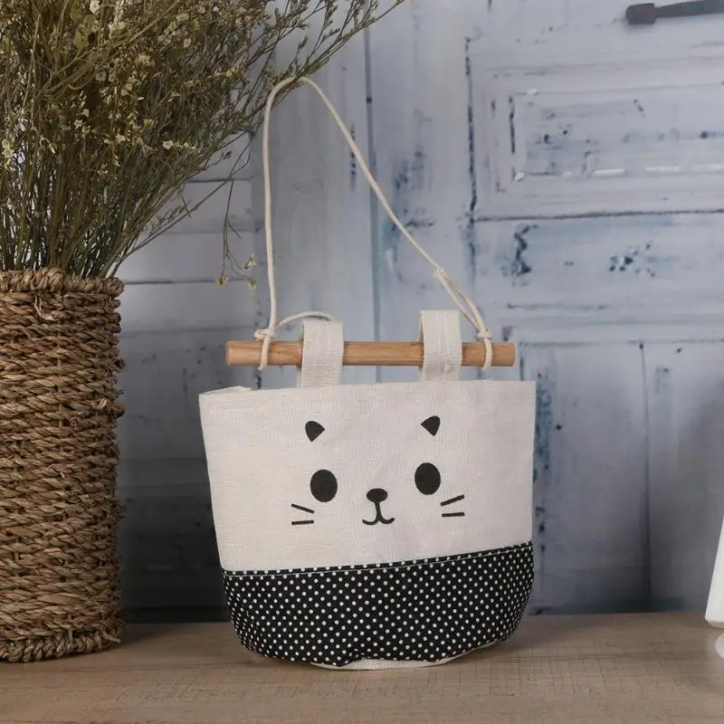 Cotton Linen Wall Hanging Organizer Pocket Cartoon Storage Bags Pockets for Cosmetics Storages Containers Girls Purse 60XX | Дом и сад