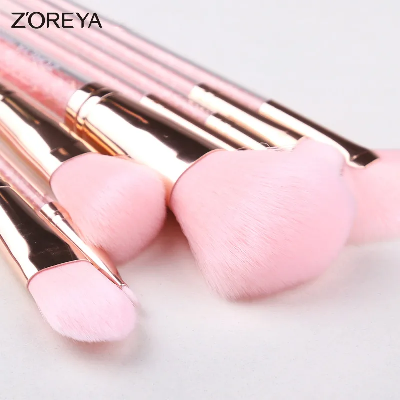 ZOREYA кисти для макияжа 10 шт. набор кистей для макияжа Румяна Основа Eye Shadow Фонд Смешивание корректор лоб вентилятор кисти