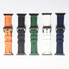 Ремешок силиконовый для Apple Watch 44 мм 40 мм Series 6 SE 5 4 3, спортивный браслет для наручных часов 42 мм 38 мм