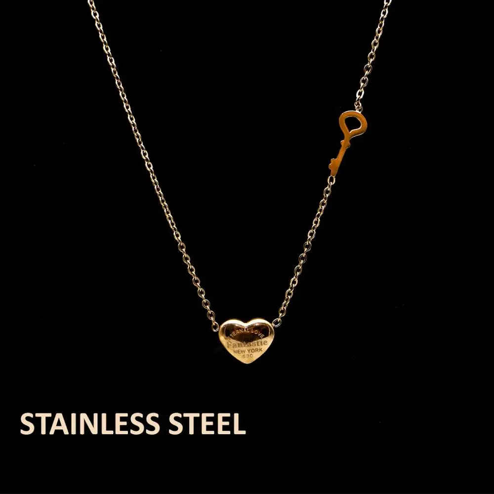 Женское Ожерелье fengnee из нержавеющей стали роскошное ювелирное изделие с золотой