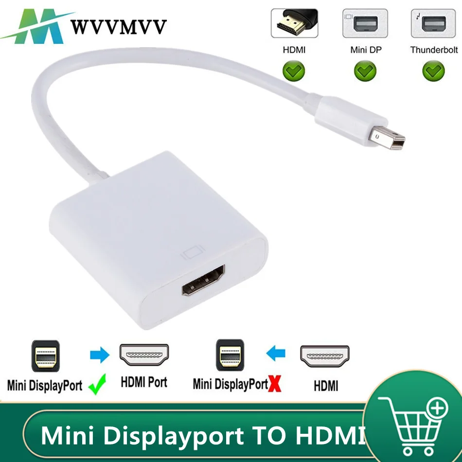 Переходник Mini DisplayPort на HDMI Мини DP кабель Thunderbolt 2 конвертер для MacBook Air 13 Surface Pro 4 |
