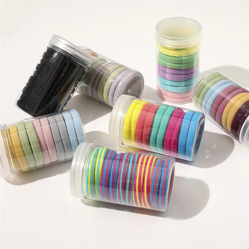 

Elastic Rubber Bands For Girls Women 10Pcs/Lot Candy Color Hair Rings Ropes Children Ponytail Holder Hair Accessories 2021 New