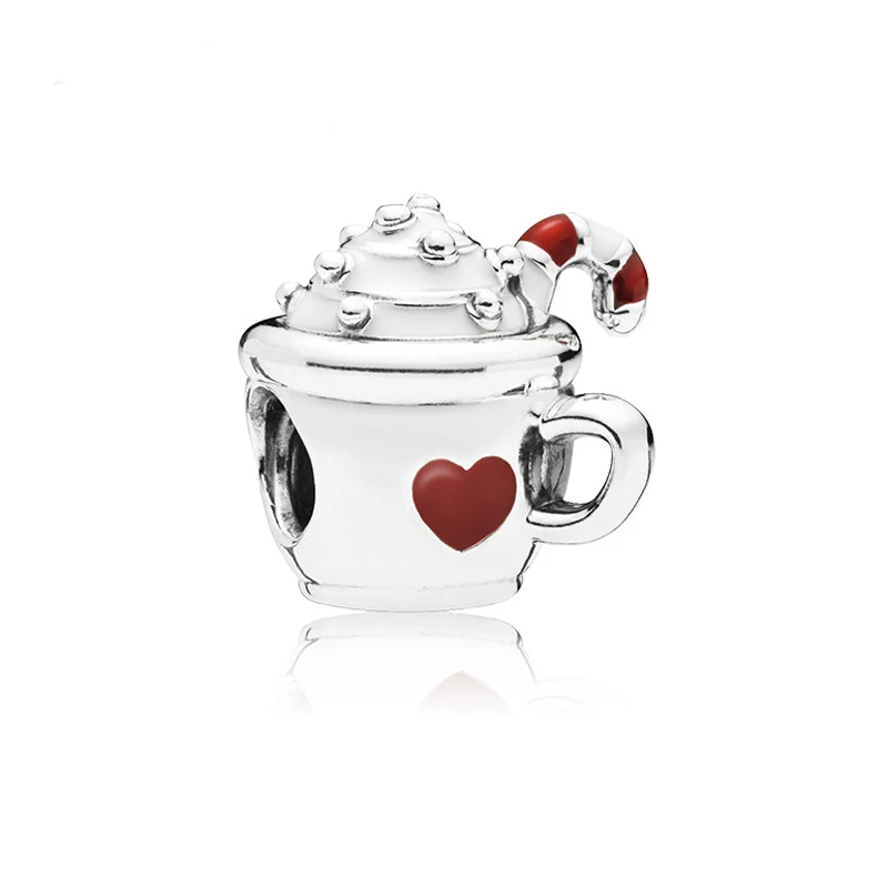 Warm Cocoa Новинка, сплав, бусина для отдыха, путешествий, Рождества, Радужный Шарм, Подходит для Пандора, браслет, ожерелье, сделай сам, Женские Ювелирные изделия - Цвет: Warm Cocoa
