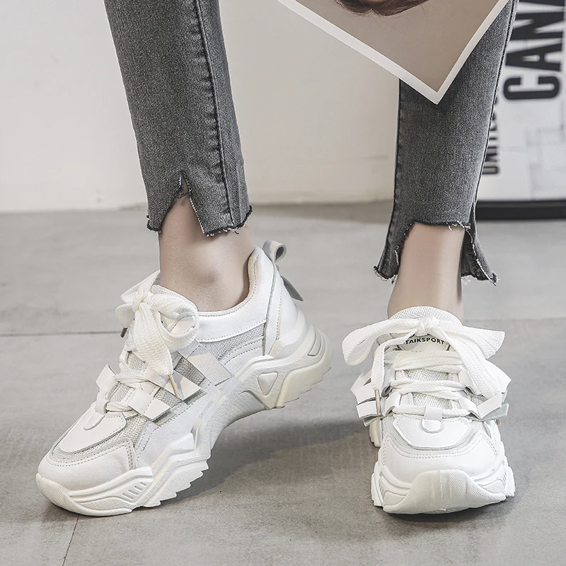 

Mesh Sneakers for Women Casual Shoes Woman Platform Flats Chunky Shoes Luxury Brand Breathable Comfortable Female Shoe Mujer
