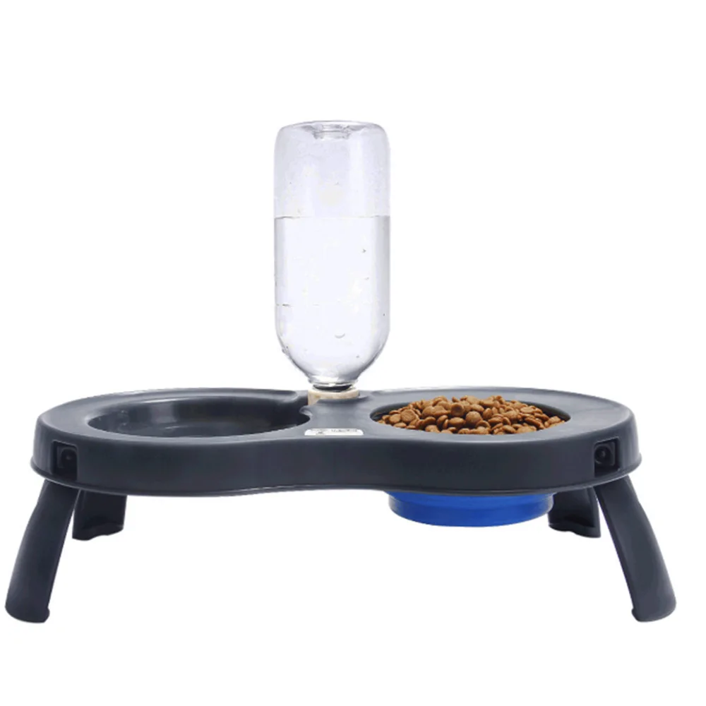 Двойная регулируемая высота подачи один повышенной раза миска для собаки кошек
