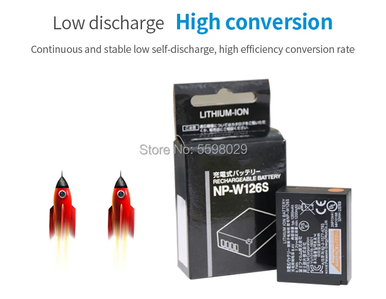 Зарядное устройство для камеры BCW126 2 шт. Аккумулятор W126S Fujifilm Fuji с функцией