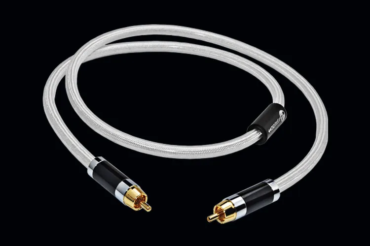 

Цифровой коаксиальный аудио-видео кабель ATAUDIO Hifi Rca Hi-end, медь и серебро, RCA-RCA, штекер, аудиокабель