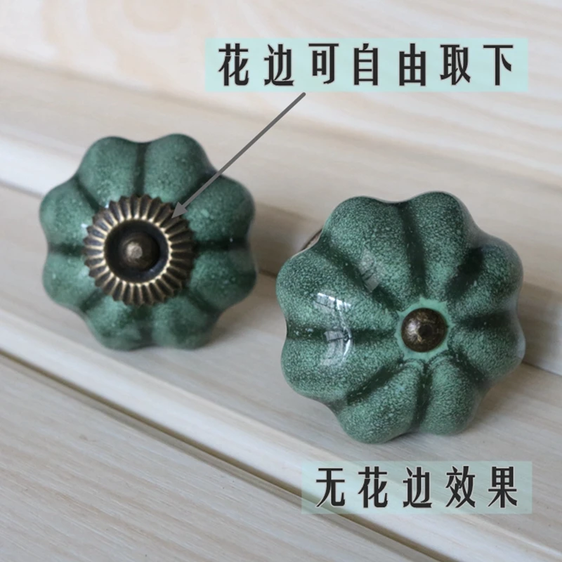 Ретро стиль с одним отверстием мебель кухонный шкаф ручка темно-зеленый камень