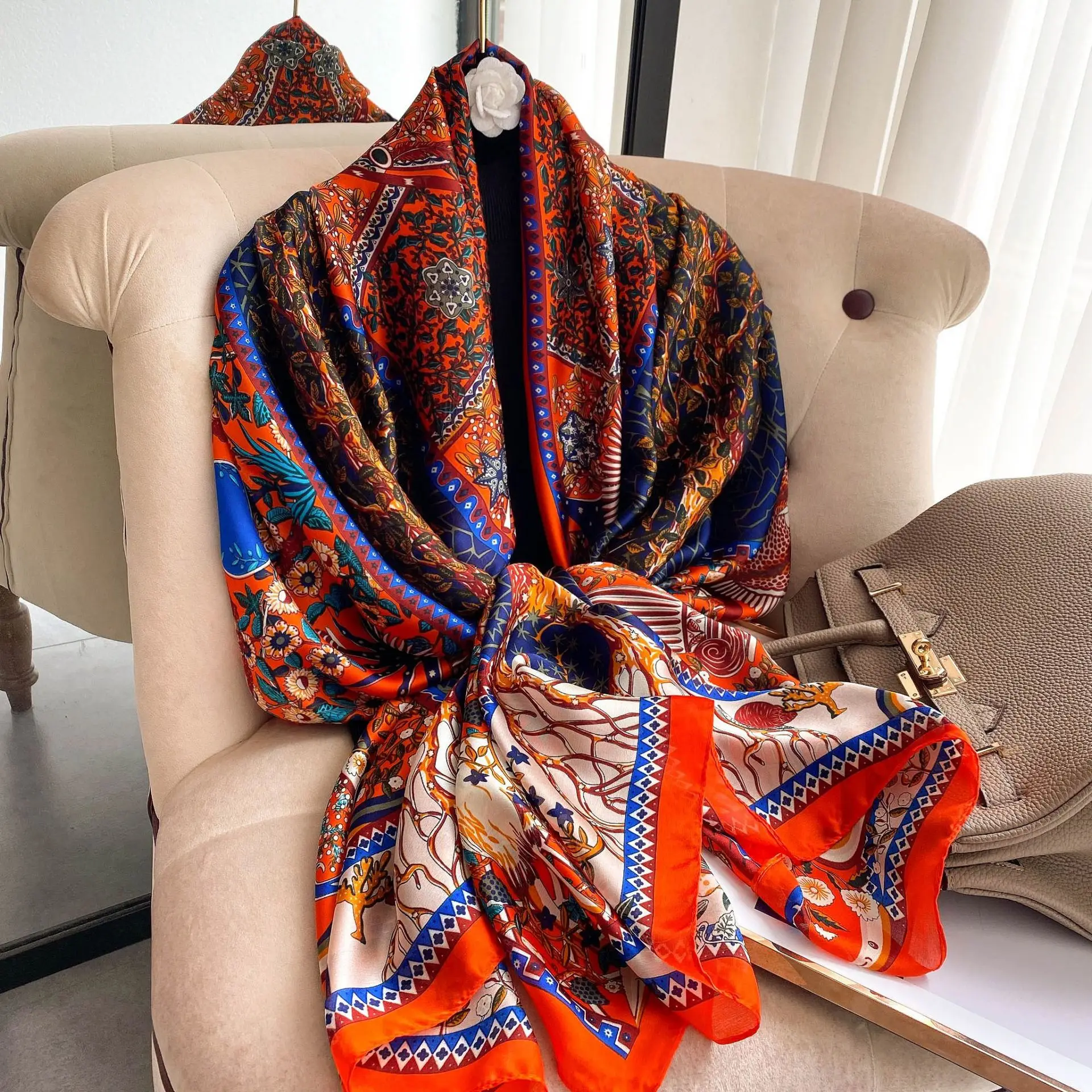 

180x90 см шелковый шарф для женщин, длинная бандана, платок, хиджаб, тихий, пляжный саронг, модный, 2021 шарф шаль оптовая продажа