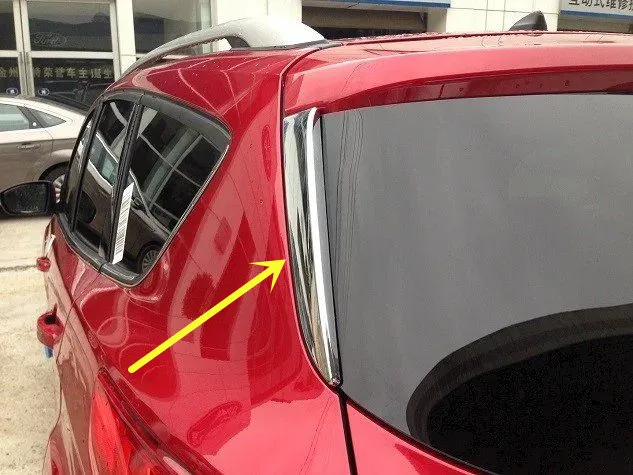 

Для Ford Kuga 2013-2018 ABS Chrome оконная накладка на заднее ветровое стекло заднее стекло, боковая декоративная панель, защита от царапин, автомобильны...