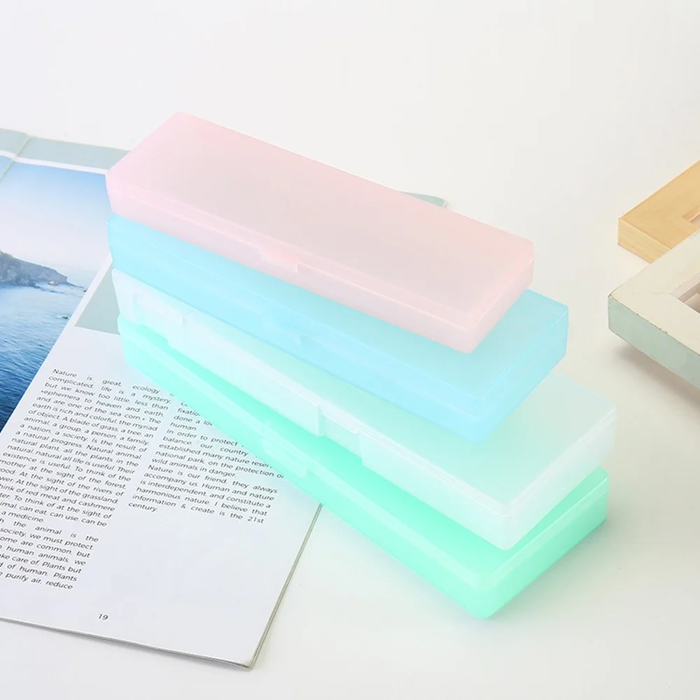 

1 шт., новинка, симпатичный пластиковый матовый полипропиленовый чехол для карандаша, цветной Подарочный чехол с маргариткой и макароном, су...