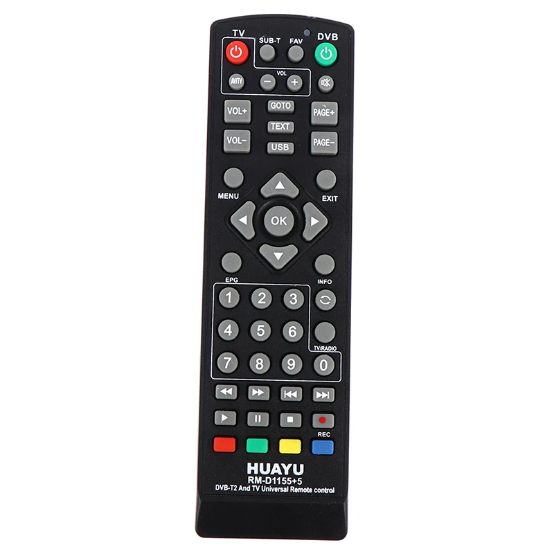 

Универсальный запасной пульт дистанционного управления для телевизоров и DVB-T2, Настраиваемый, черный