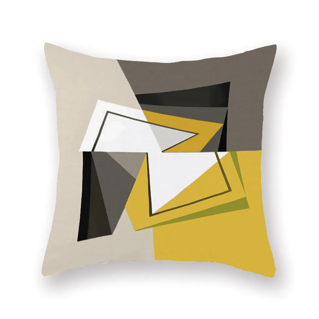 Наволочка в современном стиле с геометрическим принтом минималистская