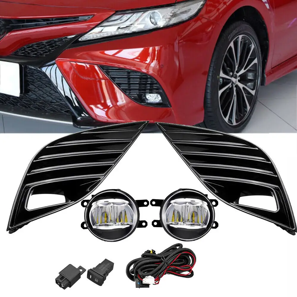

Для 2018-2019 Toyota Camry Hybrid SE XSE бампер светодиодные противотуманные фары с жгутом