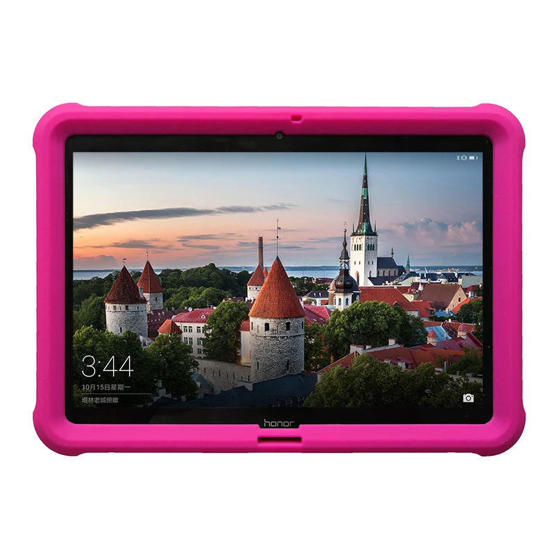 Pink MingShore прочный силиконовый защитный чехол для планшета huawei MediaPad T3 10 AGS-L09 AGS-W09 9," Детский противоударный чехол - Цвет: Pink