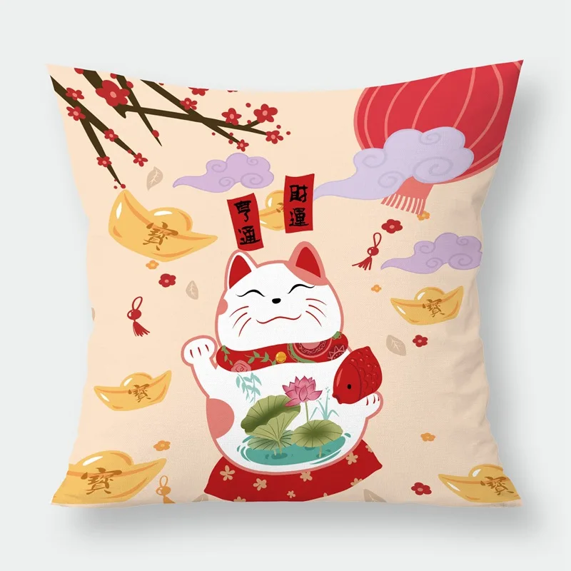 Silstar Tex Lucky Cat декоративная наволочка принесет удачу для дома спальни