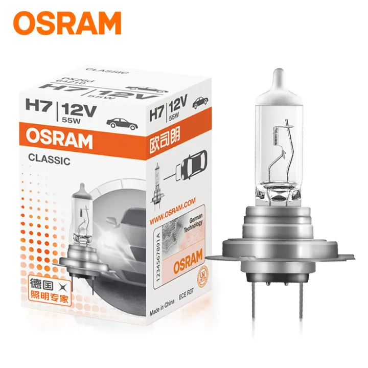 Галогенная автомобильная лампа OSRAM H7 H4 H1 H3 H11 HB3 HB4 фасветильник дальнего света