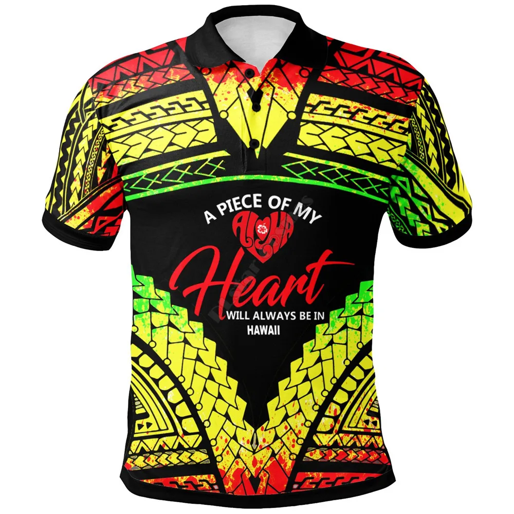 

Hawaii Polo Shirt A Piece Of My Heart Summer 3D Printed Polo Shirt Men for Women Short Sleeve T-shirt 01