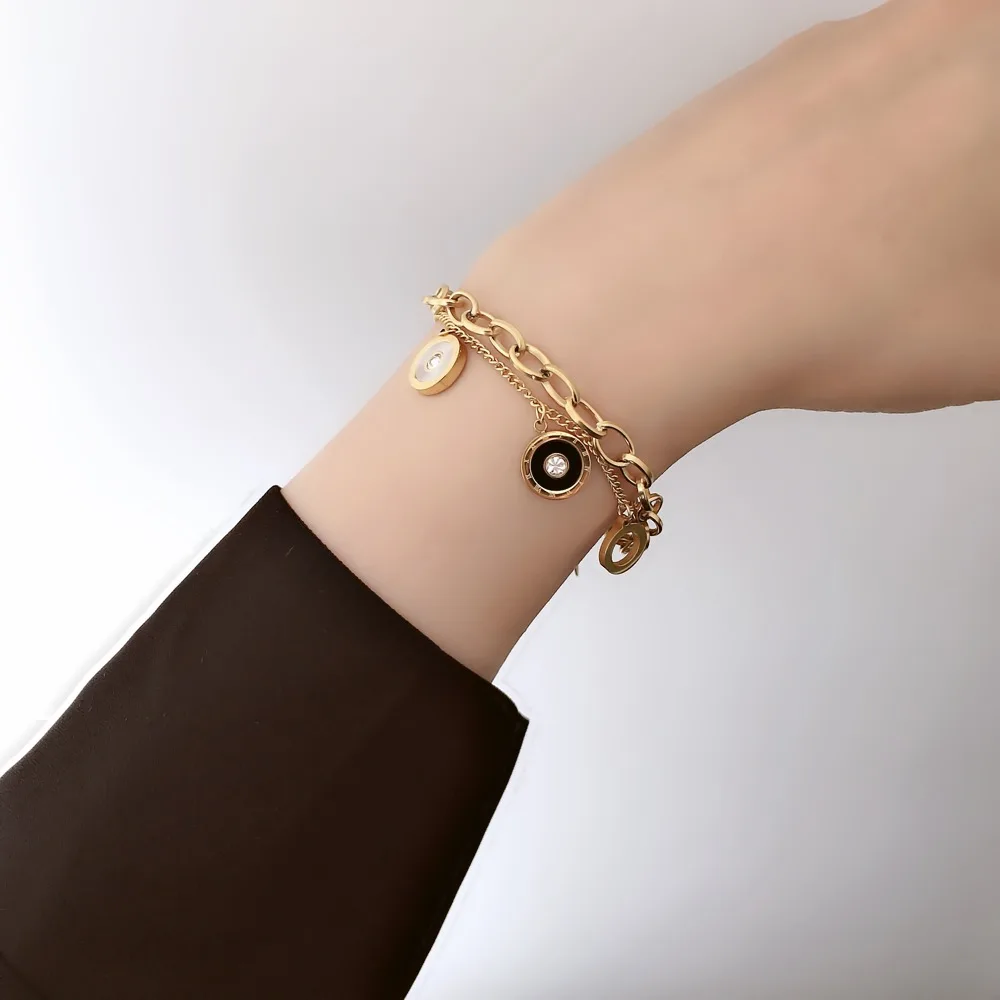 Ожерелье и серьги из нержавеющей стали 316L с римскими цифрами |