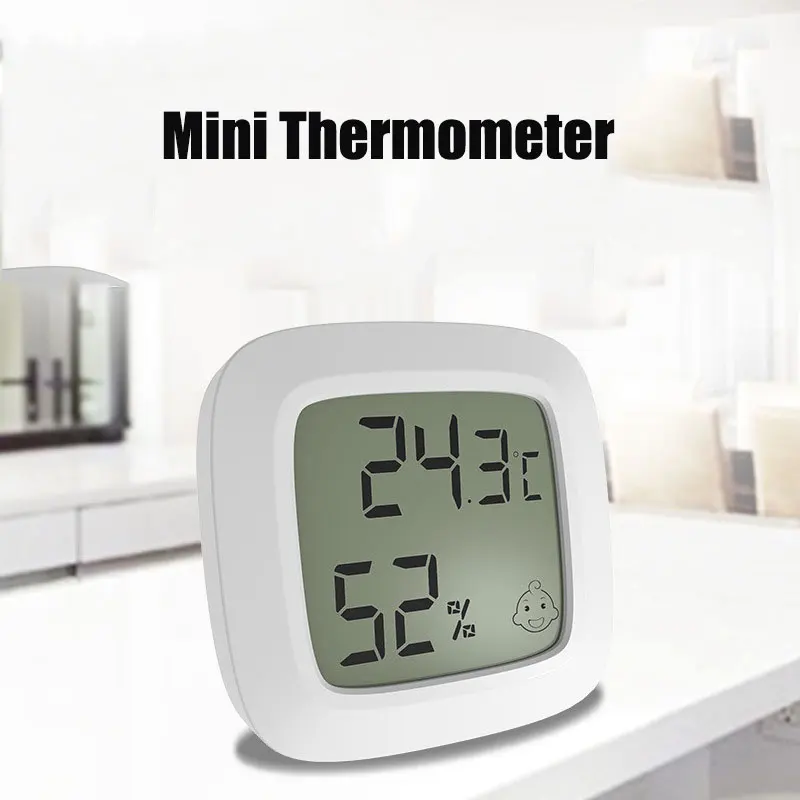 

Цифровой мини-Термометр-Гигрометр с ЖК-дисплеем, комнатный электронный измеритель температуры и влажности, датчик, Метеостанция для дома