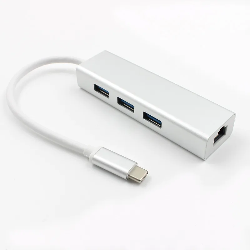 USB Ethernet с 3 портами 2 0 дюйма RJ45 сетевая карта к Ethernet-адаптеру для Mac IOS Android ПК RTL8152