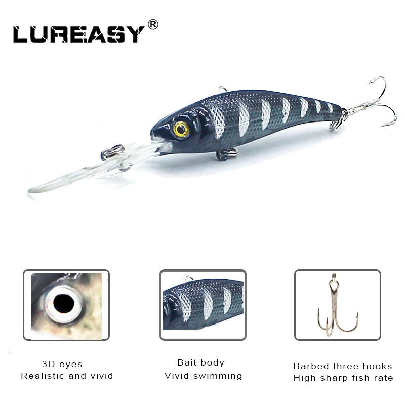LUREASY рыболовная приманка гольян 10 см 9 г искусственный Крамп жесткий
