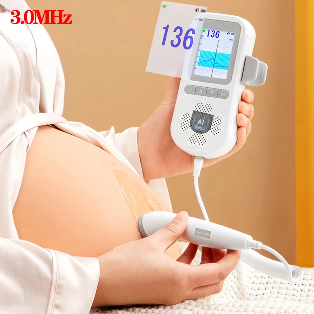 

Baby Fetal Doppler Pregnant Upgrade 3.0MHz Baby Monitor Ultrasonido Fetal Doppler For Pregnant Women Fetal Pulse Meter