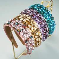 2021 high quality new fashion headband lady baroque retro set color rhinestone luxury full rhinestone hair accessory