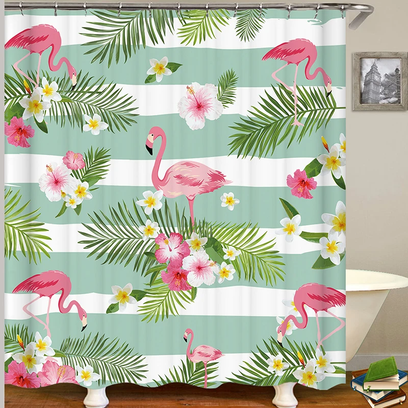 

pink shower curtain flamingo douche gordijn beautiful shower curtain for the bathroom