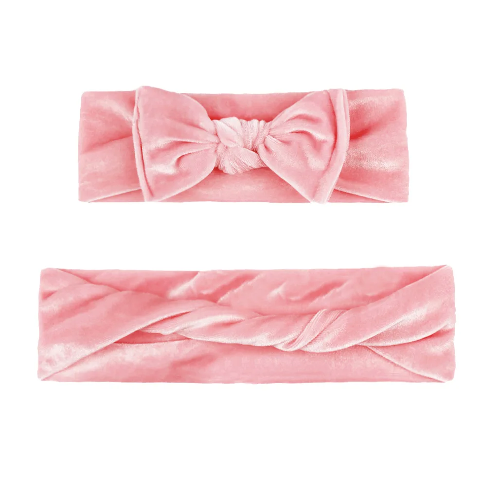 

2020 New Mother and Me Gold Velvet Knotted Hair Band European and American Trade Hot Sale Parent-child Knotted Bow Hair Band