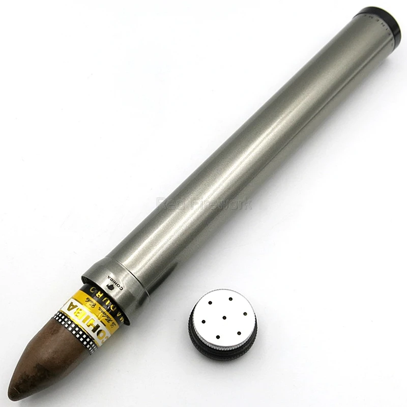 COHIBA 3 цвета портативная труба металлическая для сигары алюминиевая дорожная трубка для увлажнителя сигары мини-сигарная трубка для 1 Сигары