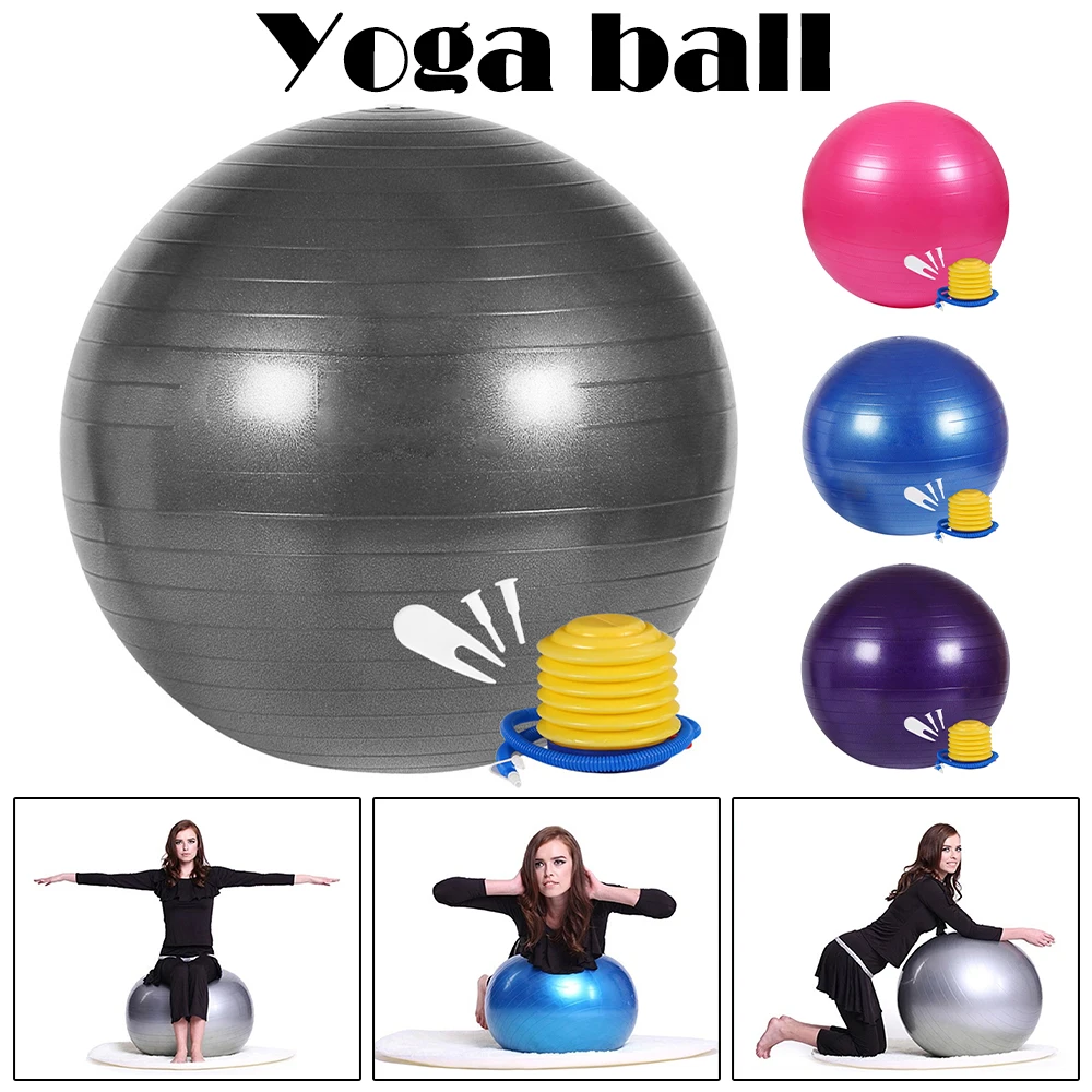 

65cm Yoga Ball Anti Burst Balance Workout Stability Exercise Ball for Pilates Yoga Fitness Physical Therapy with Air Pump