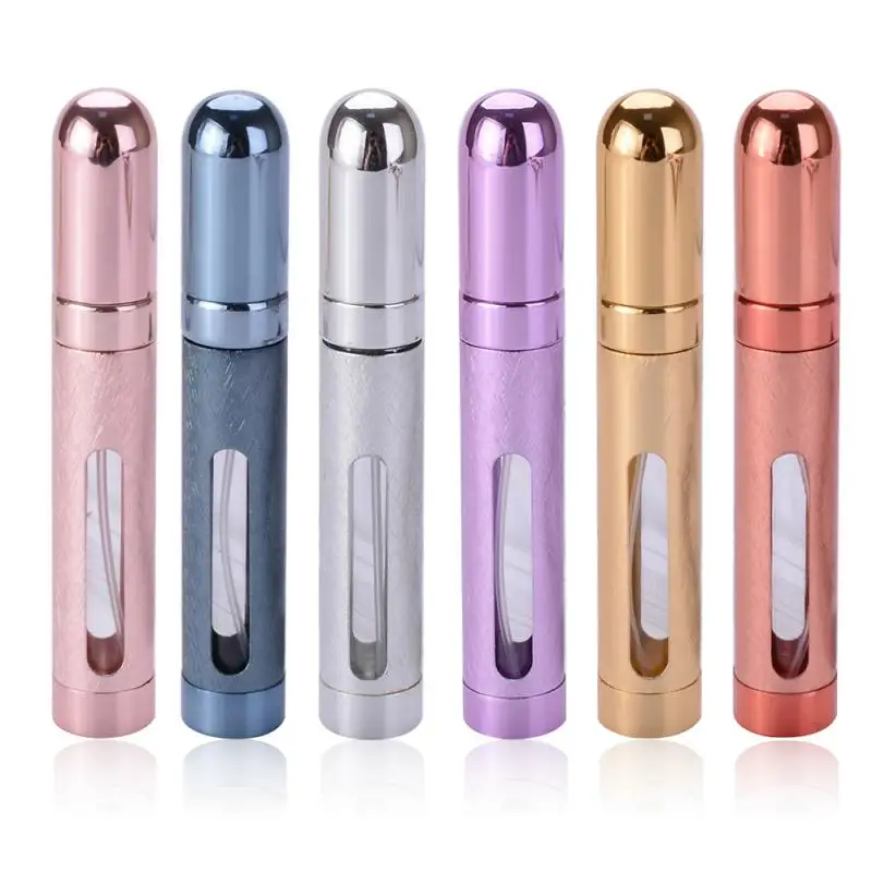 

12ml Perfume Atomizer Portable Liquid Container For Cosmetics Mini Aluminum Spray Alcochol Empty Bottle Refillable For Traveling