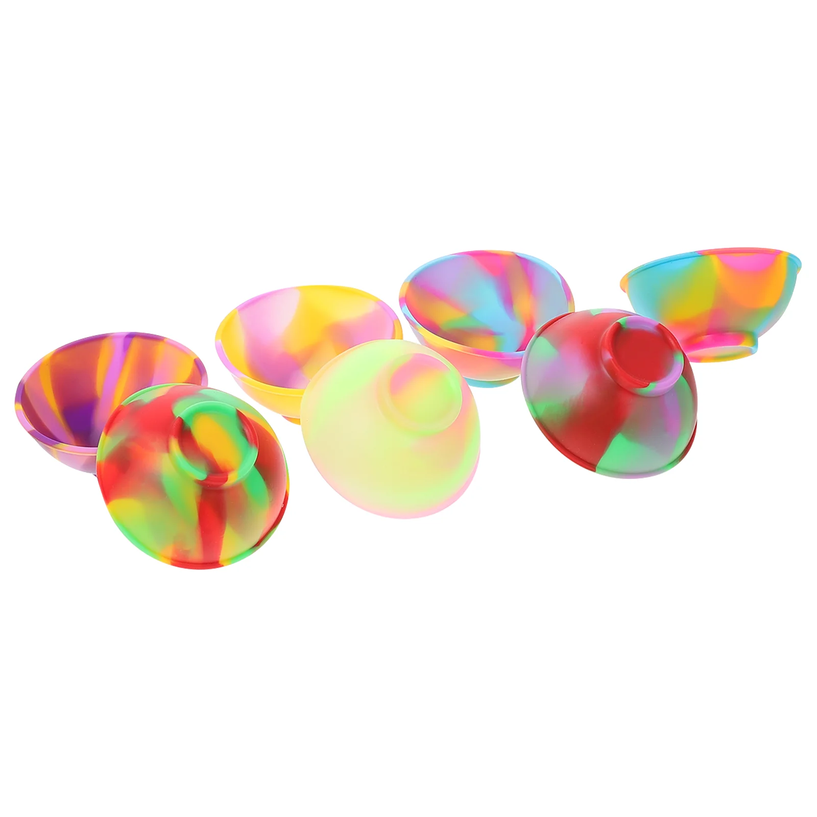 

7pcs Baby Dietary Supplement Bowls Colorful Silicone Bowls for Toddlers