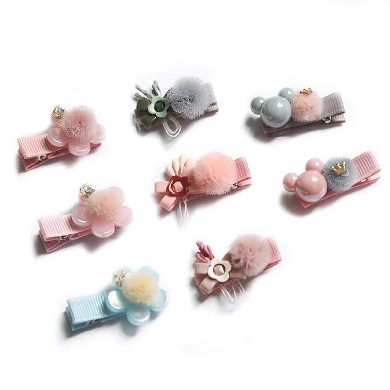 Заколка для волос малышей заколка милый цветок однотонный рисунок ручная работа