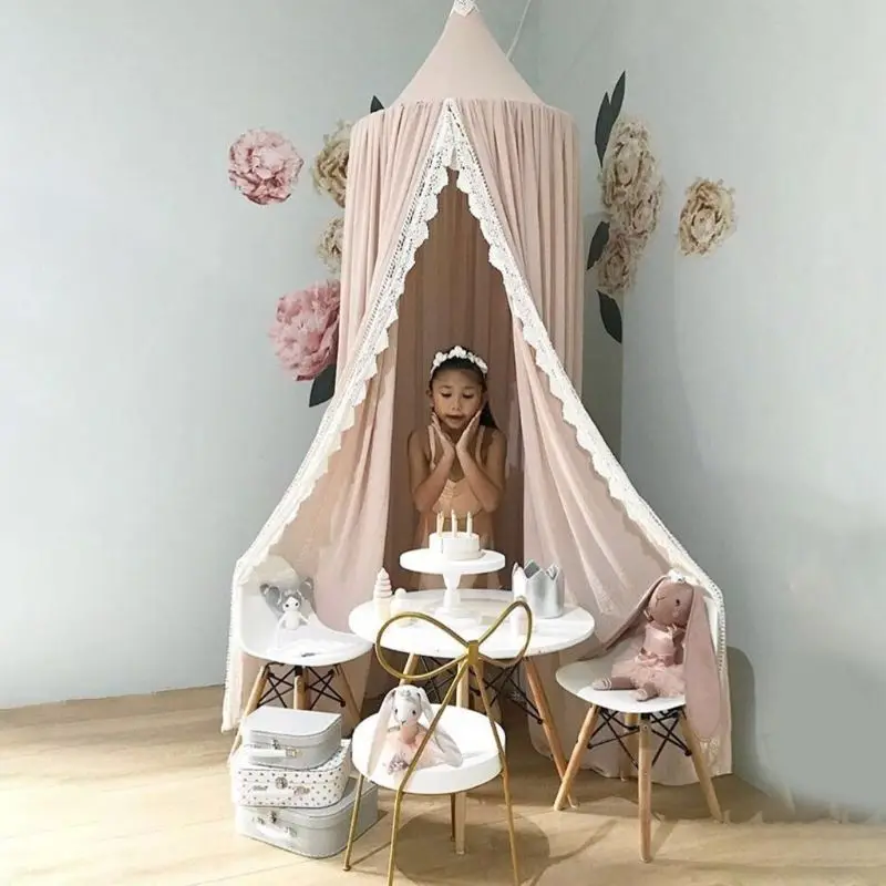 Кружевная детская кроватка балдахин накидка на кровать москитная сетка