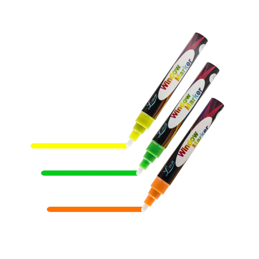 Flashcolor 1PCS Highlighter Liquid Chalk Marker Pen 8 Colors 6mm Oblique Tip For Chalkboard Sticker Painting | Канцтовары для офиса