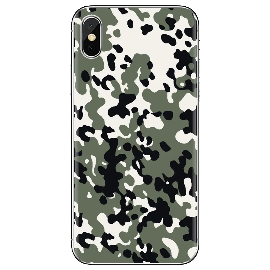 Green Minimalistic Military Camouflage For Huawei P8 P9 P10 P20 P30 P Smart 2019 Honor Mate 9 10 20 8X 7A 7C Pro Lite Soft Case | Мобильные