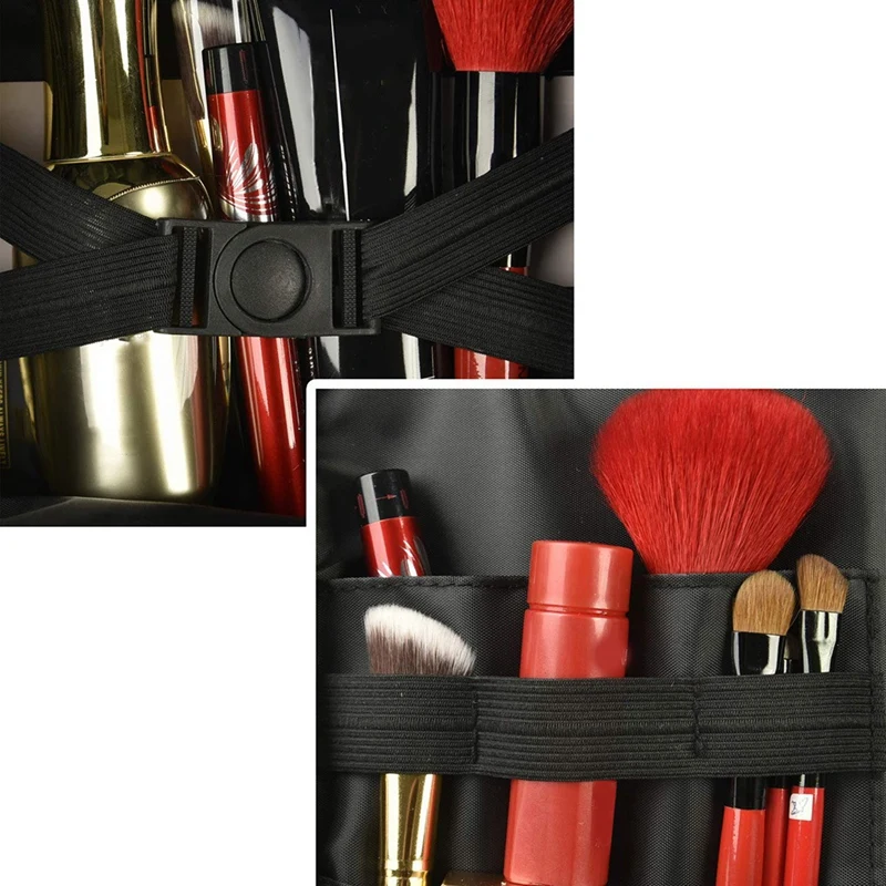 

Travel Cosmetic Bag Cosmetic Bag Large Cosmetic Bag Zipper Bag Suitable for Ladies and Girls (Black V Letter)