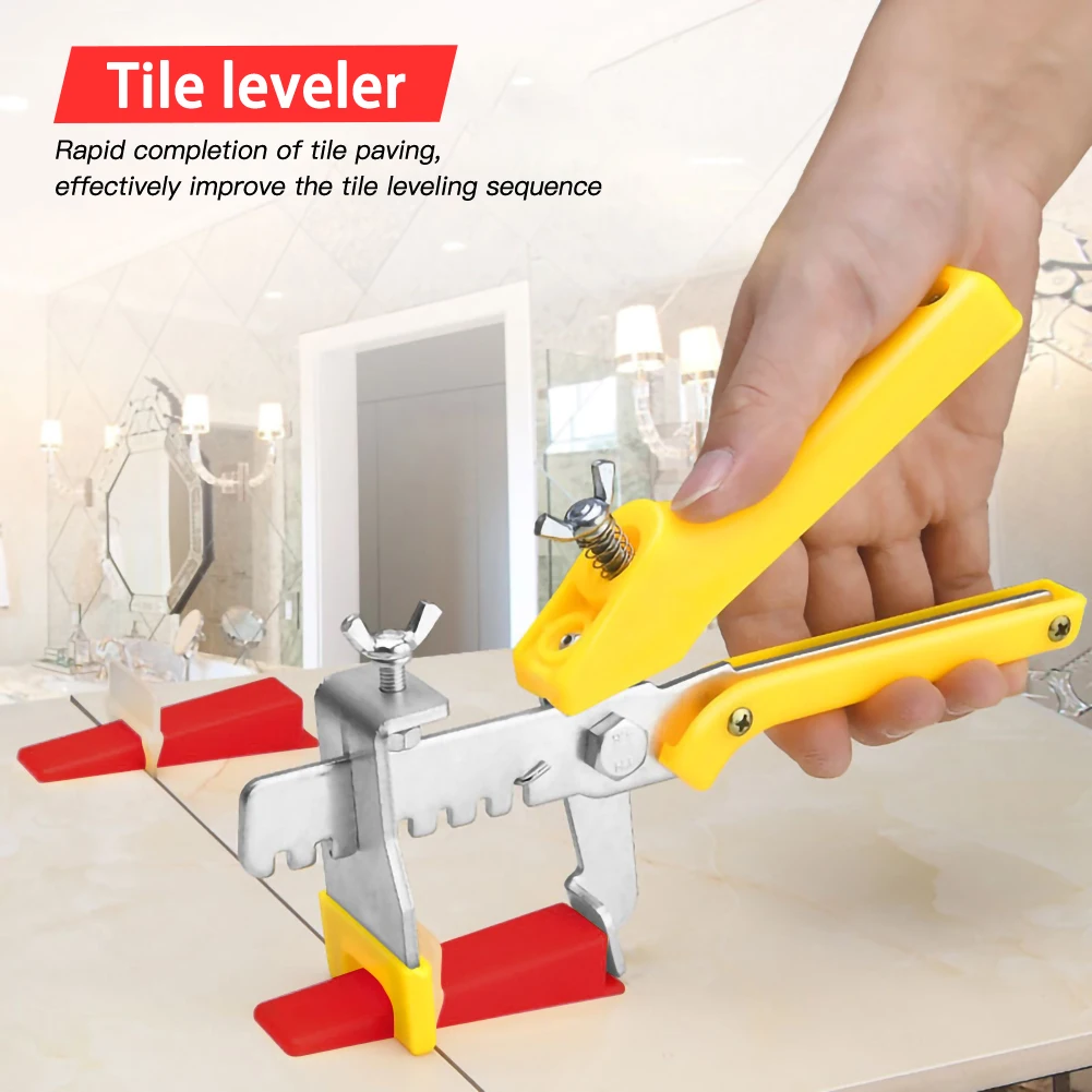 Wall Tile Leveling System Leveler Plastic 300Pcs Clips /100 Pcs Wedges /1Pcs Pliers Spacer Paving Tools Household | Инструменты