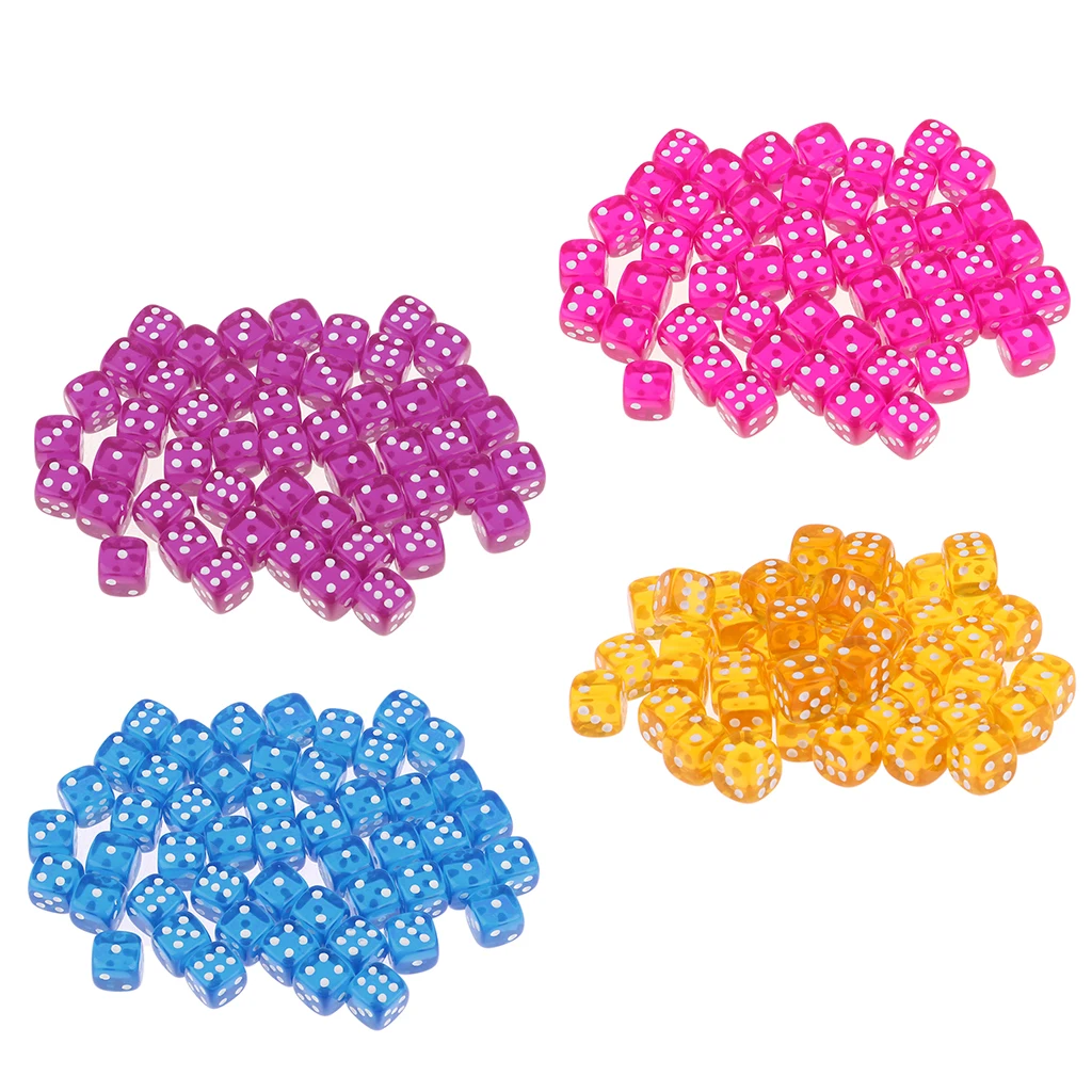 

Set of 50 D6 Dice Polyhedral Clear Acrylic for DND RPG MTG Table Game
