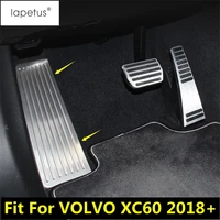 lapetus accessories fit for volvo xc60 2018 2021 stainless steel side left foot rest pedal plate bezel molding cover kit trim